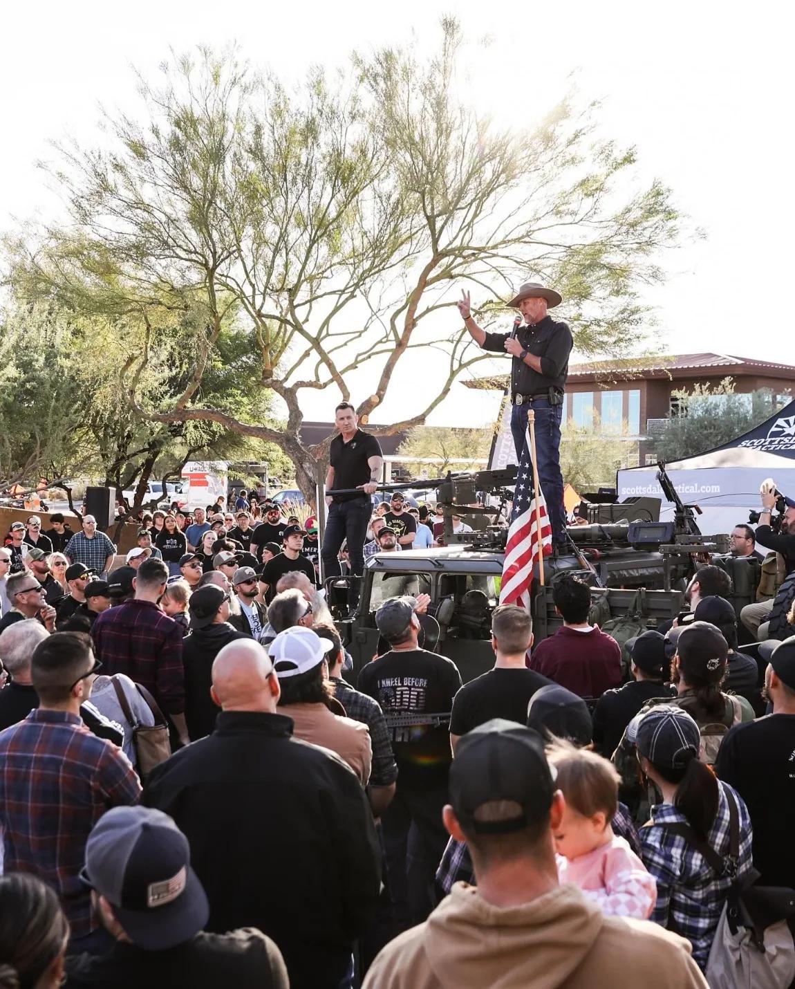 Crowd gathered for a past Scottsdale Tactical event