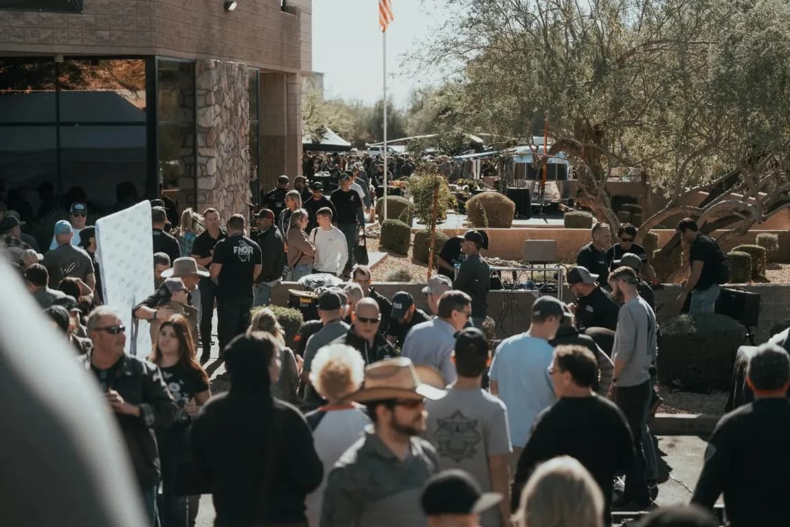 Crowd walking through a past Scottsdale Tactical event